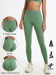 Hearuisavy Summer Super Soft Fabrics High Waist Leggings Gym Yoga Pants Running Workout Tights Push Up Sports Leggings Women
