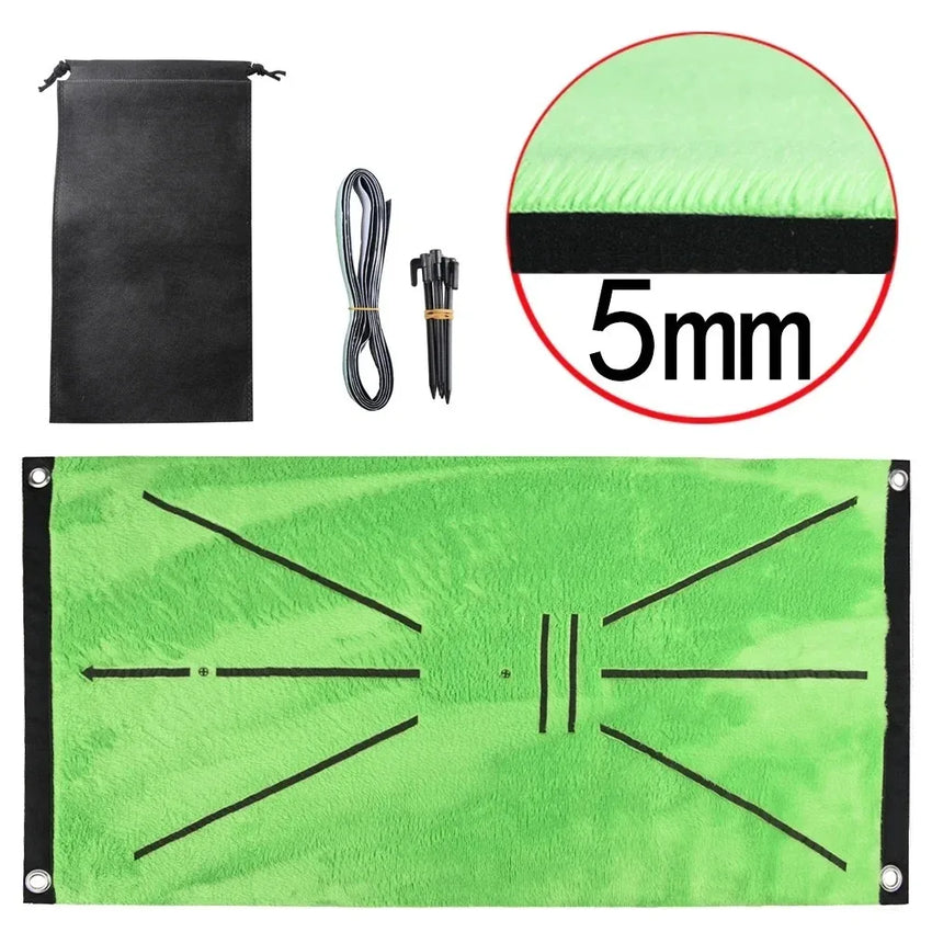 Golf Training Mat Swing Practice Pad with Trajectory Marking for Batting Direction Detection