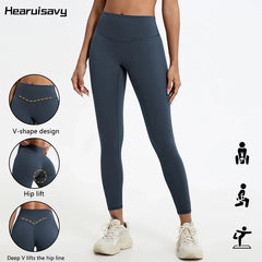 Hearuisavy Summer Super Soft Fabrics High Waist Leggings Gym Yoga Pants Running Workout Tights Push Up Sports Leggings Women