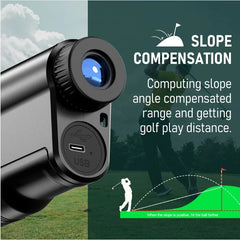 REVASRI 6x Magnification Golf Rangefinder, 1000 Yards/M with Flag Lock Vibration and Slope-Compensated Distance for Golfing