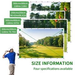Caiton Golf Impact Screen - Silent HD, Tear-Resistant, Indoor & Outdoor Swing Training, Easy Setup, Anti-Strike, Various Sizes