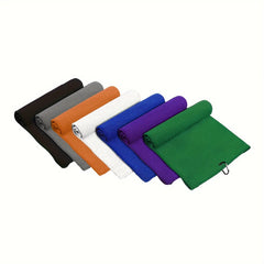 1pc Golf Towel for Bags with Clip and Microfiber Waffle Pattern, Black （30*50cm/11.8x19.6in）,super absorbent