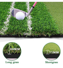 Premium Dual-Turf Golf Mat: Upgraded 5 X 4ft Golf Hitting Mat, Alignment & Angle of Approach Aid Practice Golf Mats, Indoor &