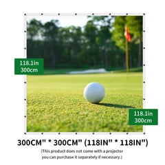 Caiton Golf Impact Screen - Silent HD, Tear-Resistant, Indoor & Outdoor Swing Training, Easy Setup, Anti-Strike, Various Sizes