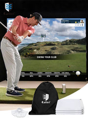Caiton Golf Impact Screen - Silent HD, Tear-Resistant, Indoor & Outdoor Swing Training, Easy Setup, Anti-Strike, Various Sizes