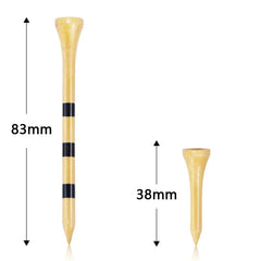 50pcs Bamboo Golf Tees More Durable and Stable TE003-Y