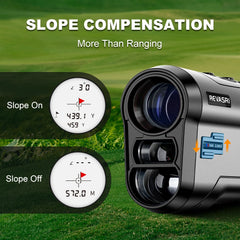 REVASRI 6x Magnification Golf Rangefinder, 1000 Yards/M with Flag Lock Vibration and Slope-Compensated Distance for Golfing