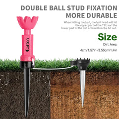 Caiton 1Pc Flexible Golf Tee 78-88mm 360° Rotating Octopus Design Stable Durable Impact-Resistant Driving Range Practice Tee Aid