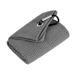 1pc Golf Towel for Bags with Clip and Microfiber Waffle Pattern, Black （30*50cm/11.8x19.6in）,super absorbent