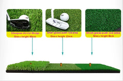 PGM Golf Hitting Mat Indoor Outdoor Mini Practice Durable PP Grass Pad Backyard Exercise Golf Training Aids With TEE DJD003