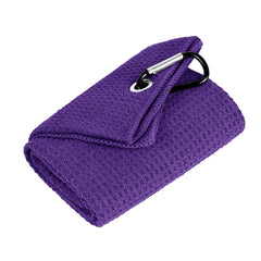 1pc Golf Towel for Bags with Clip and Microfiber Waffle Pattern, Black （30*50cm/11.8x19.6in）,super absorbent