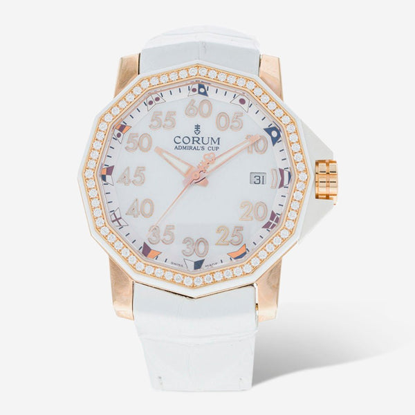 Corum Admiral's Cup Competition 40 Diamond 18K Rose Gold Automatic Watch A082/00462