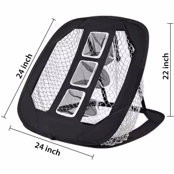 Foldable Golf Chipping Net for Backyard Indoor Portable Target Practice Golf Accuracy Swing Training Aid Pop Up Golf Hitting Net