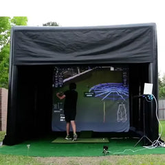 Golf Simulator Hitting Bay Golf Screen Fence Inflatable Golf Simulator Tent