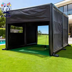 Portable Inflatable Golf Simulator Enclosures 13x10FT Indoor/Outdoor Golf Practice Cage With Impact Screen For Rental & Event