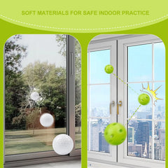 6/12/24/48Pcs Bag 42MM Practice Golf Ball Perforated Color Indoor Airflow Plastic Golf Balls Training Toy Ball