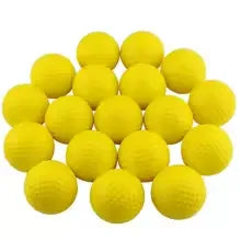 10/20/40/80Pcs Yellow PU Foam Golf Balls Sponge Elastic Indoor Outdoor Practice Training