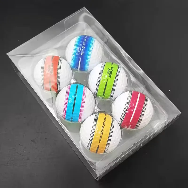 6pcs Supur NEWLING Golf Games Ball Super Long Distance Three layer Ball for Professional Competition Game Balls Massaging Ball