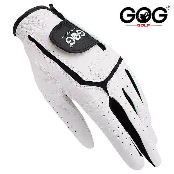 Pack 1 Pcs Golf Gloves Men Genuine Cabretta Leather Breathable Left/Right LH/RH Hand Non-Slip Men Golf Glove