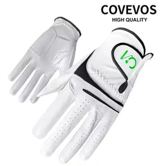 Pack 1 Pcs Golf Gloves Men Genuine Cabretta Leather Breathable Left/Right LH/RH Hand Non-Slip Men Golf Glove