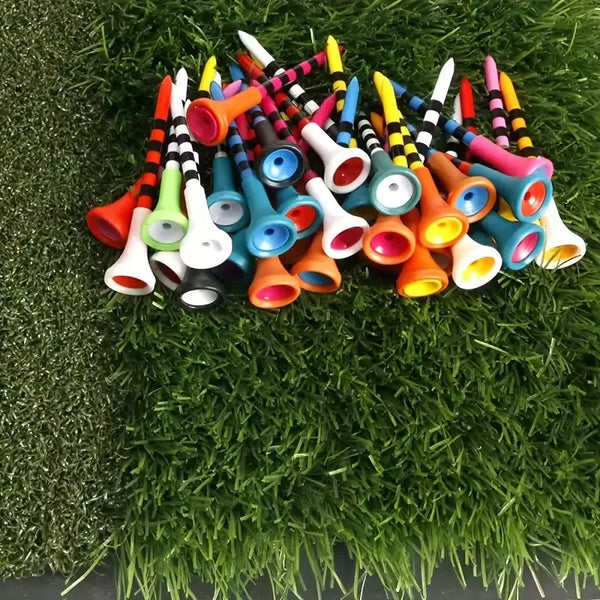 83mm/70mm Professional Golf Tee Holder 50PCS Color Unbreakable Reduce Friction Side Spin Golf Course Use Golf Accessories