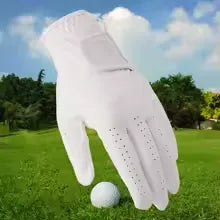 1 Pcs Men's Left Hand Golf Glove Right Hand Micro Soft Fiber Breathable Mens Golf Gloves White Color