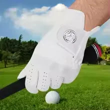 1 Pcs Men's Left Hand Golf Glove Right Hand Micro Soft Fiber Breathable Mens Golf Gloves White Color