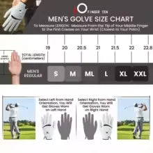 Cabretta Leather Golf Glove for Men Left Hand 1 Pack with Ball Marker, Soft and Premium Grip for Right Handed Golfers