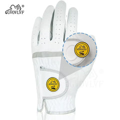 1 Piece or 1 Pair Men Golf Glove Micro Soft Fabric Breathable Comfortable Fitting With Magnetic Marker Replaceable For Golfers