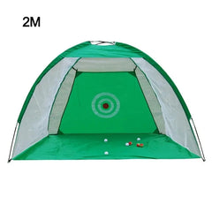 Indoor 2M Golf Practice Net Tent Golf Hitting Cage Garden Grassland Practice Tent Golf Training Equipment Mesh Mat Outdoor Swing