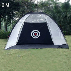 Indoor 2M Golf Practice Net Tent Golf Hitting Cage Garden Grassland Practice Tent Golf Training Equipment Mesh Mat Outdoor Swing