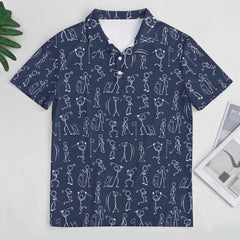 Golfer Hawaiian Women's Polo Golf Shirt Moisture Wicking Size Large