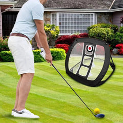Pop Up Golf Chipping Net, Indoor/Outdoor Golf Hitting Net with Golf Mat and golf balls for Indoor Backyard Practice Swing Game